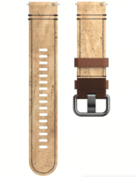 Ремешок силиконовый для часов Polar Brown Leather Wristband M/L 22 мм
