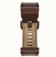 Ремешок силиконовый для часов Polar Brown Leather Wristband M/L 22 мм